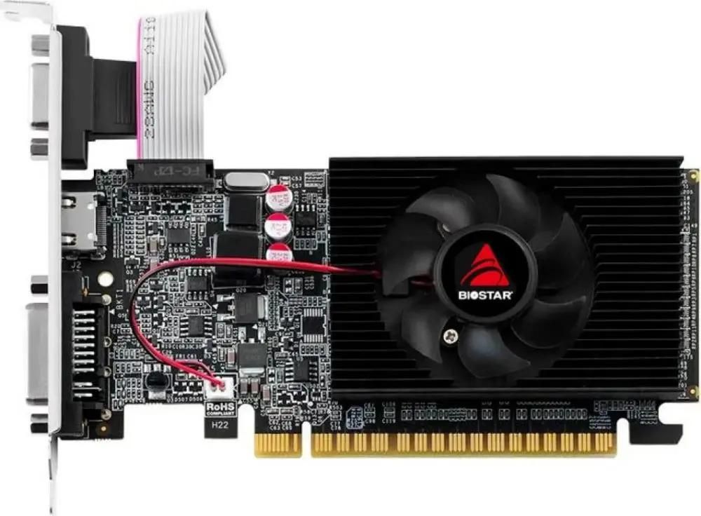 Видеокарта Biostar NVIDIA  GeForce GT 610 GeForce GT610 2ГБ DDR3, Low Profile,  Ret [vn6103thx6]